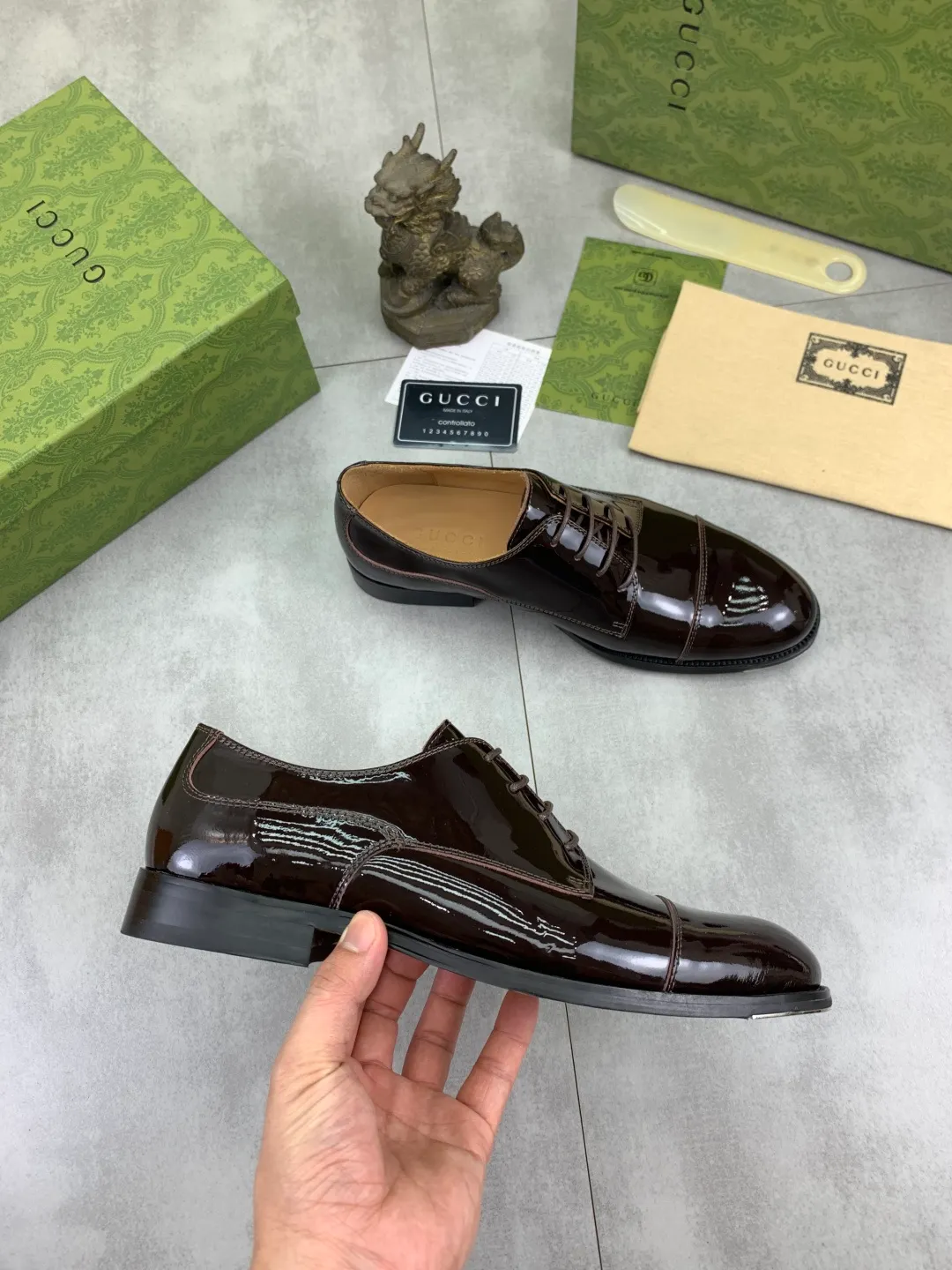 Men's men's shoes 💰P640 [New style] Water dyed cowhide 💰💎💎💎 [Gucci] GUCCI high-end men's formal business leather shoes, original order 1:1! Original imported high-end open-edge beaded calfskin, original metal buckle, imported first-layer cowhide lining for feet. Original high-end outsole, men's shoe size: 39-44 (45 customized) 2️⃣ colors available